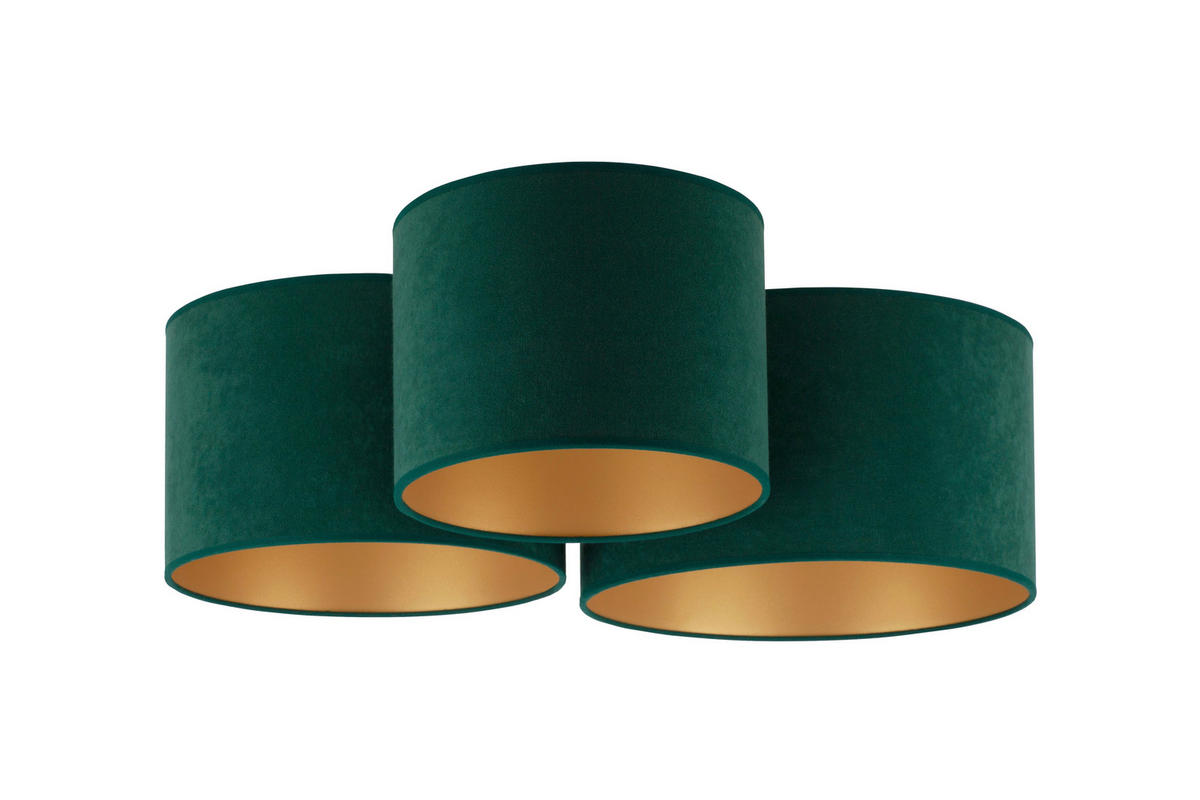 DECKENLEUCHTE Spider 70/27 cm   - Waldgrün, Design, Textil (70/27cm)