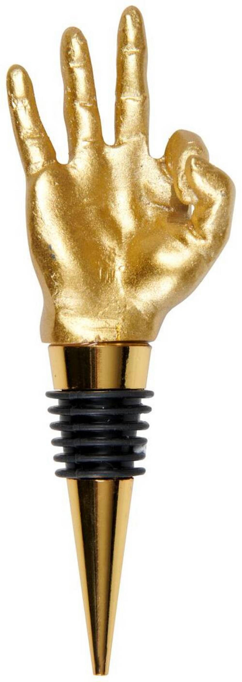 FLASCHENVERSCHLUSS - Goldfarben, Basics, Kunststoff (13,5/4,5/3,5cm)