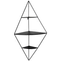 STENSKI REGAL 36/70/26 cm črna  - črna, Konvencionalno, kovina (36/70/26cm) - Carryhome