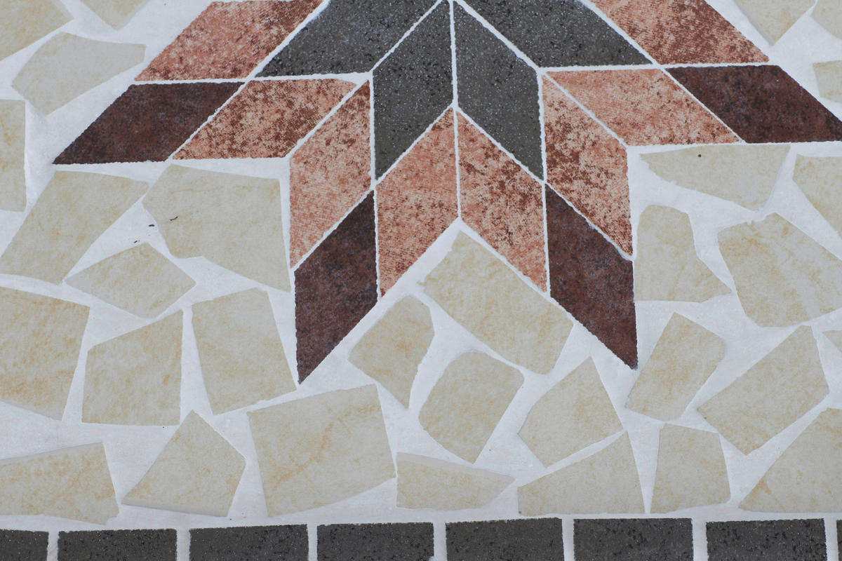 GARTENBEISTELLTISCH 68/41/60 cm  - Multicolor/Schwarz, MODERN, Keramik/Metall (68/41/60cm) - Siena Garden