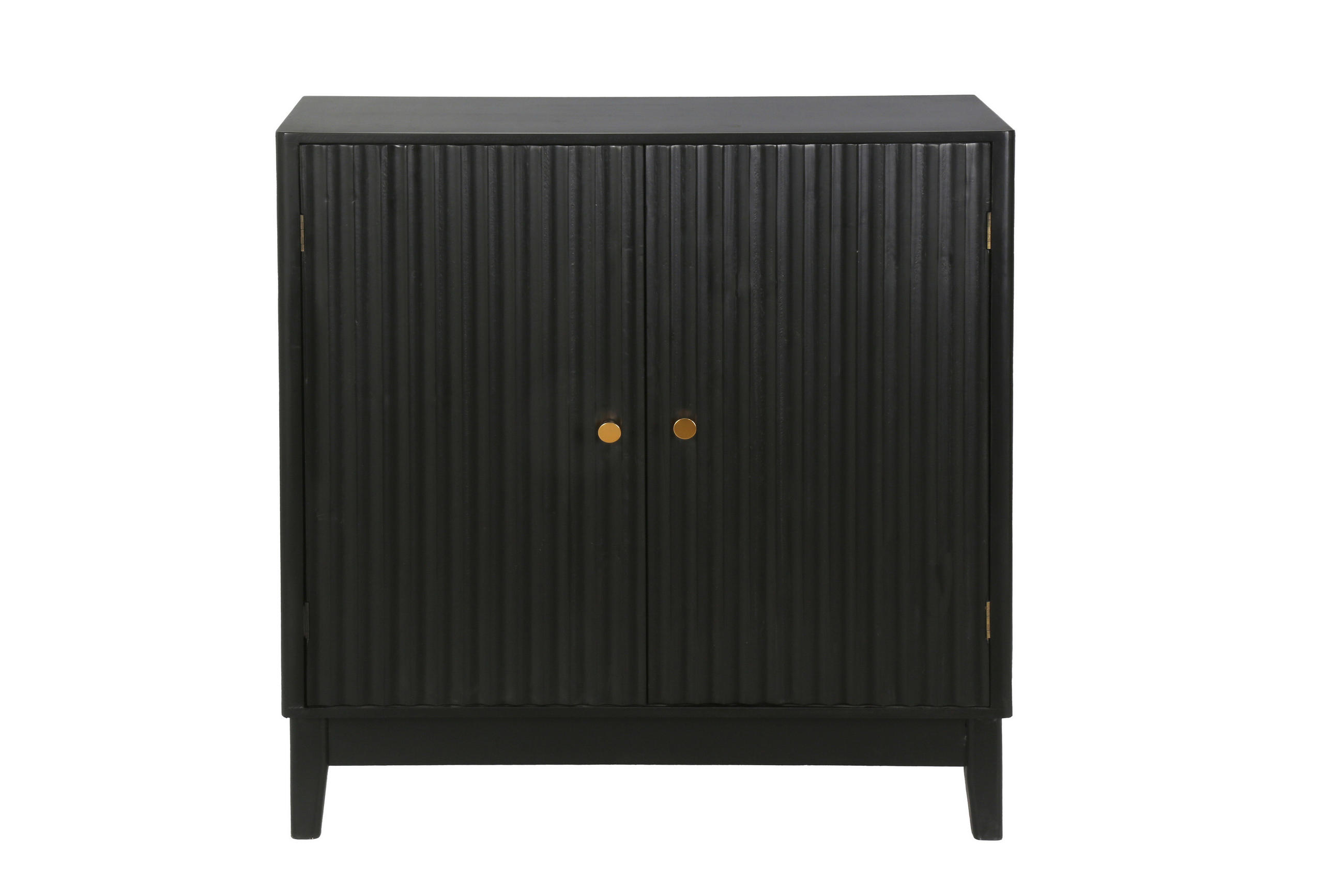 KOMMODE 80/85/35 cm  in Schwarz  - Goldfarben/Schwarz, KONVENTIONELL, Holz/Holzwerkstoff (80/85/35cm) - Livetastic