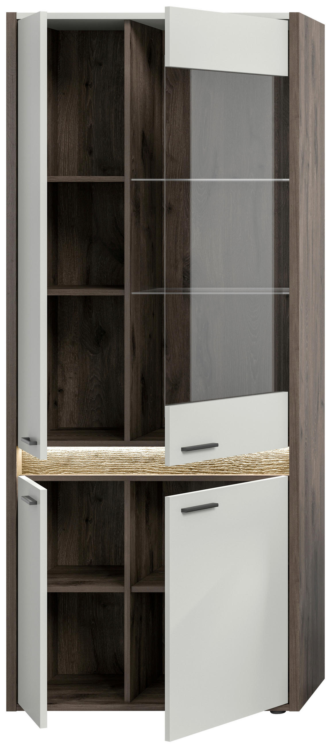 VITRINE  in   - Design, Glas/Holzwerkstoff (82/198/37cm) - MID.YOU