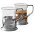 TEEGLÄSERSET 2-teilig - Edelstahlfarben/Transparent, KONVENTIONELL, Glas/Metall (10/9,5/7,9cm) - Leonardo TEEGLÄSERSET 2-teilig - Edelstahlfarben/Transparent, KONVENTIONELL, Glas/Metall (10/9,5/7,9cm) - Leonardo
