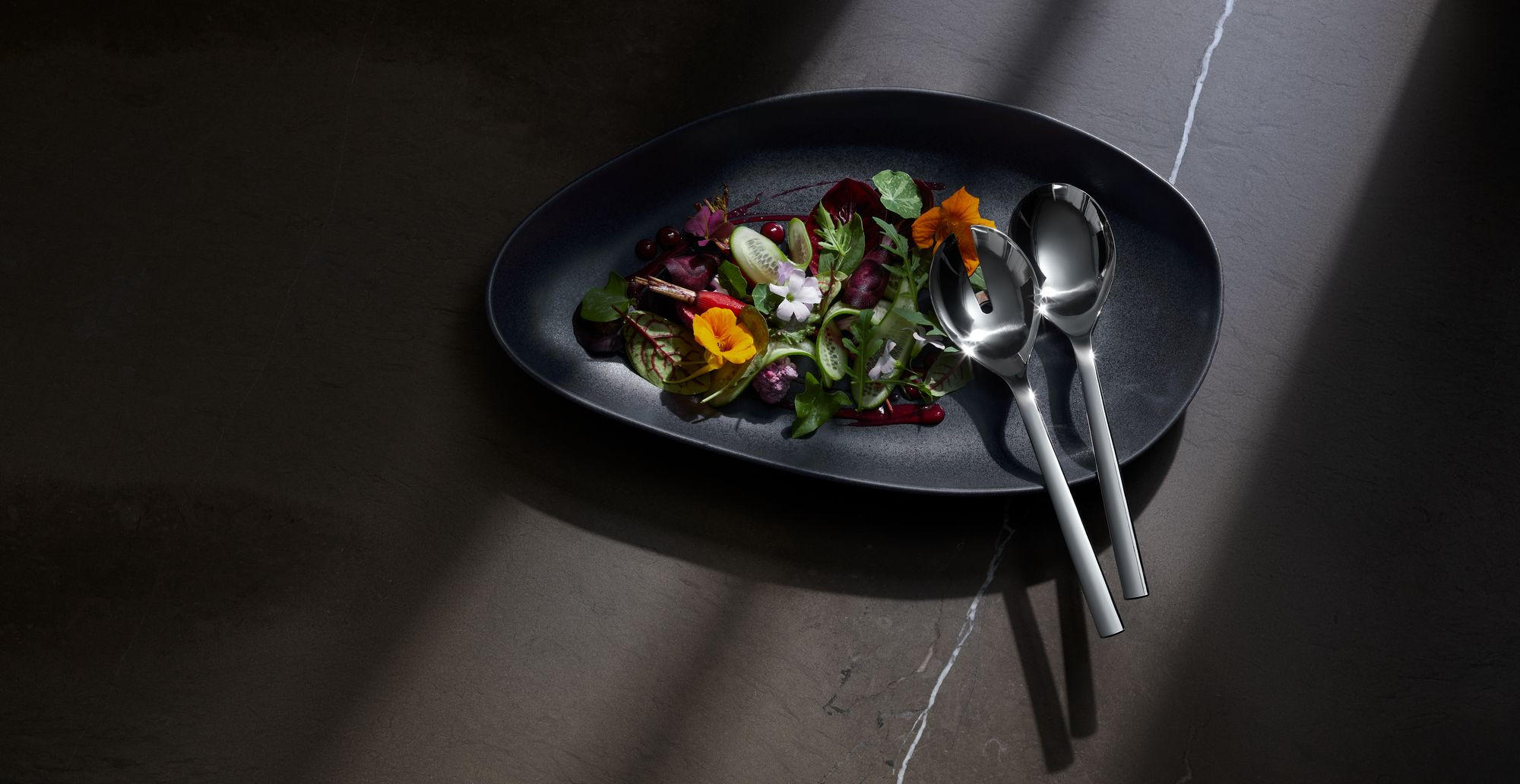 SALATBESTECK Nuova  - Edelstahlfarben, Basics, Metall (25cm) - WMF