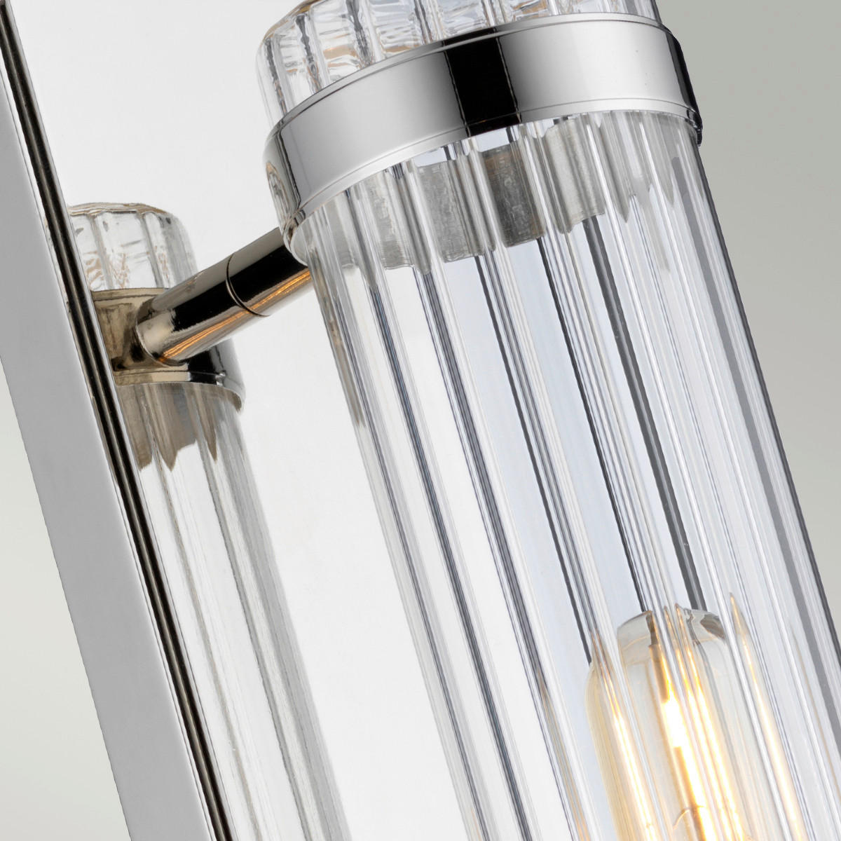 BADEZIMMER-WANDLEUCHTE - Chromfarben, Design, Glas/Metall (8.1/40/12.1cm) - Elstead Lighting