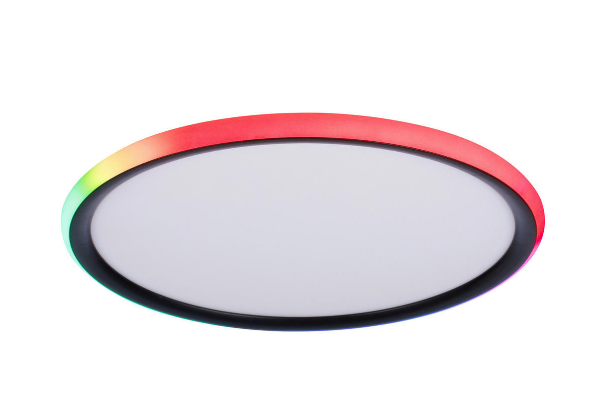 LED-DECKENLEUCHTE Rovinj 40/3,5 cm   - Schwarz, LIFESTYLE, Kunststoff (40/3,5cm) - Novel