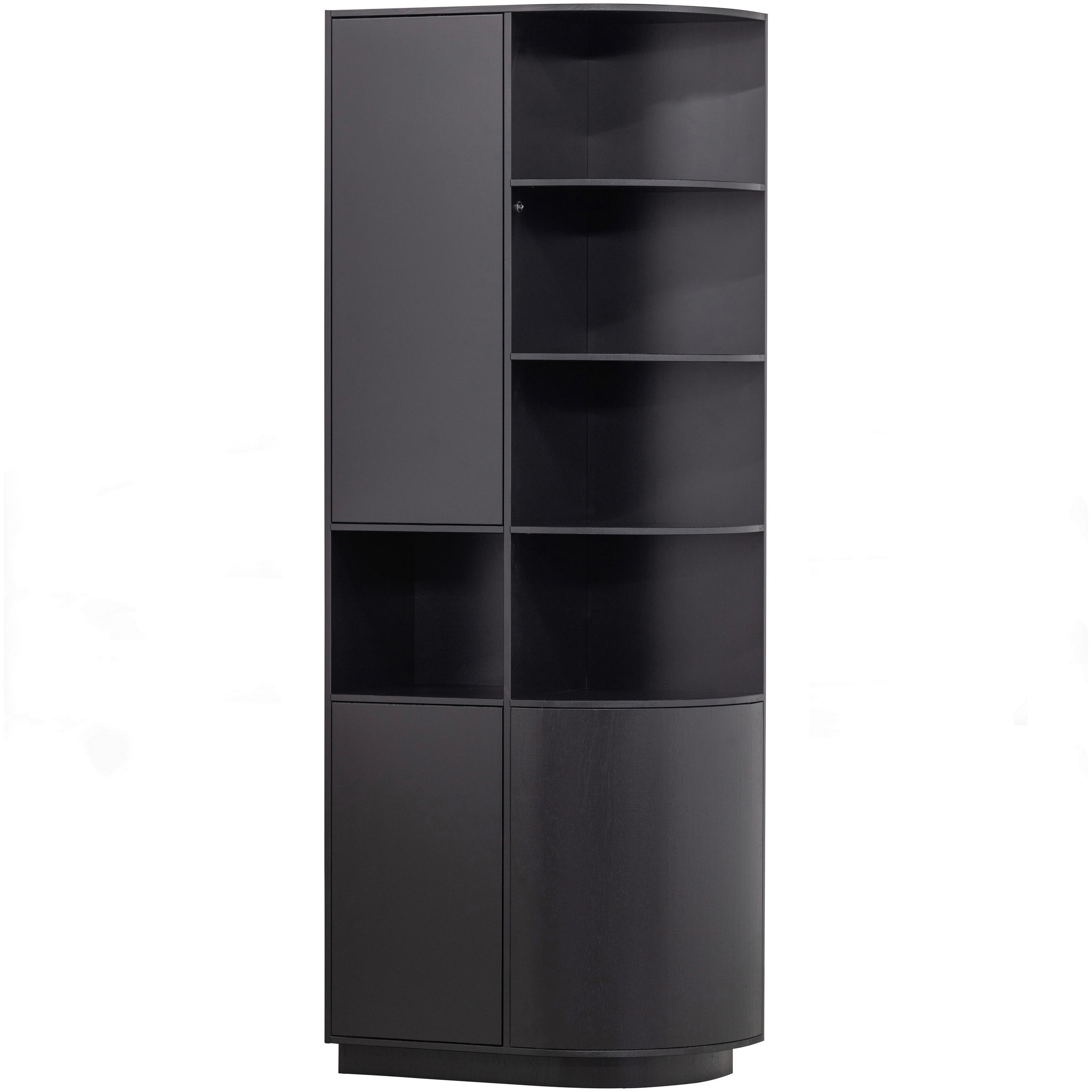MEHRZWECKSCHRANK 78/210/40 cm  in Schwarz  - Schwarz, Design, Holz (78/210/40cm) - Livetastic