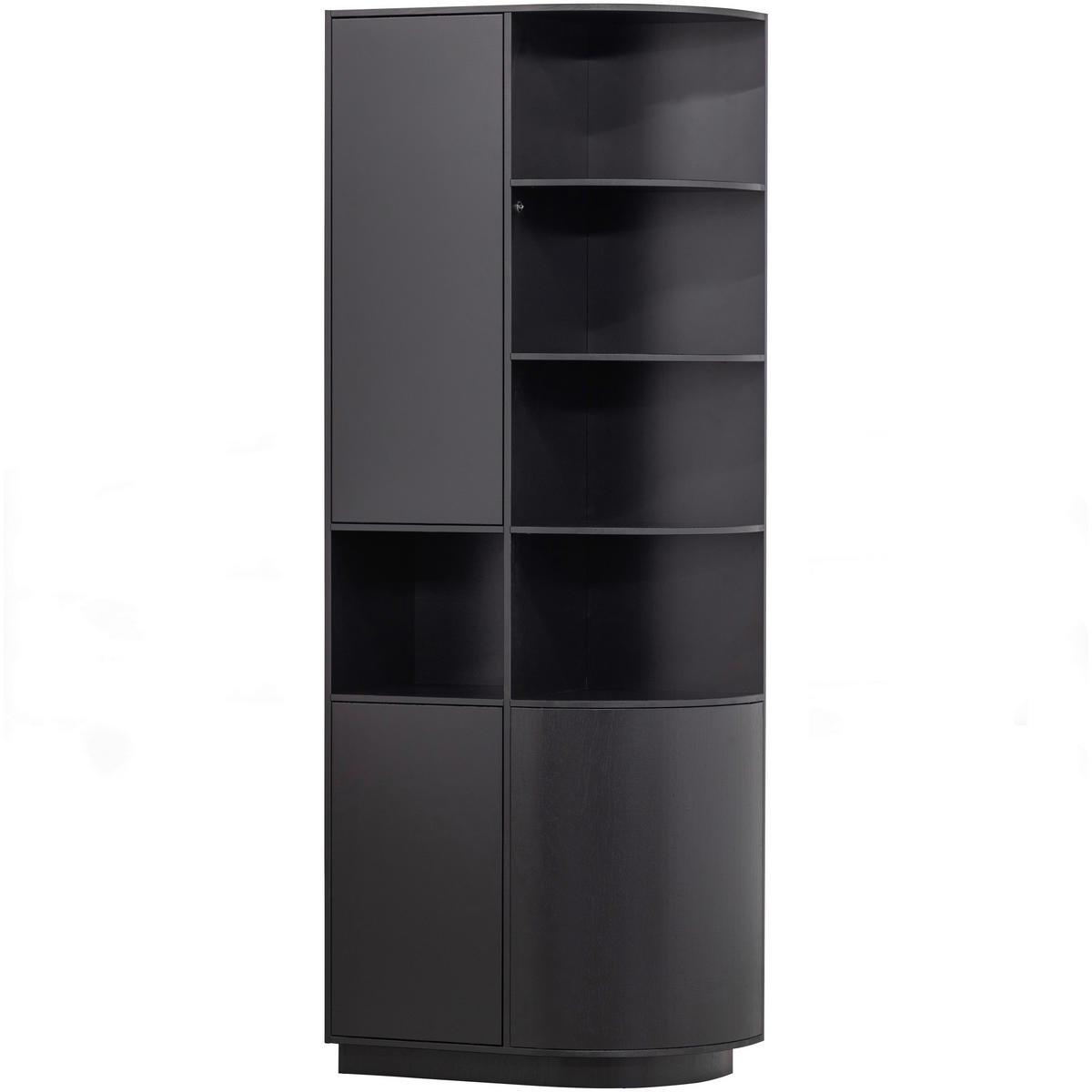 MEHRZWECKSCHRANK 78/210/40 cm  in Schwarz  - Schwarz, Design, Holz (78/210/40cm) - Livetastic