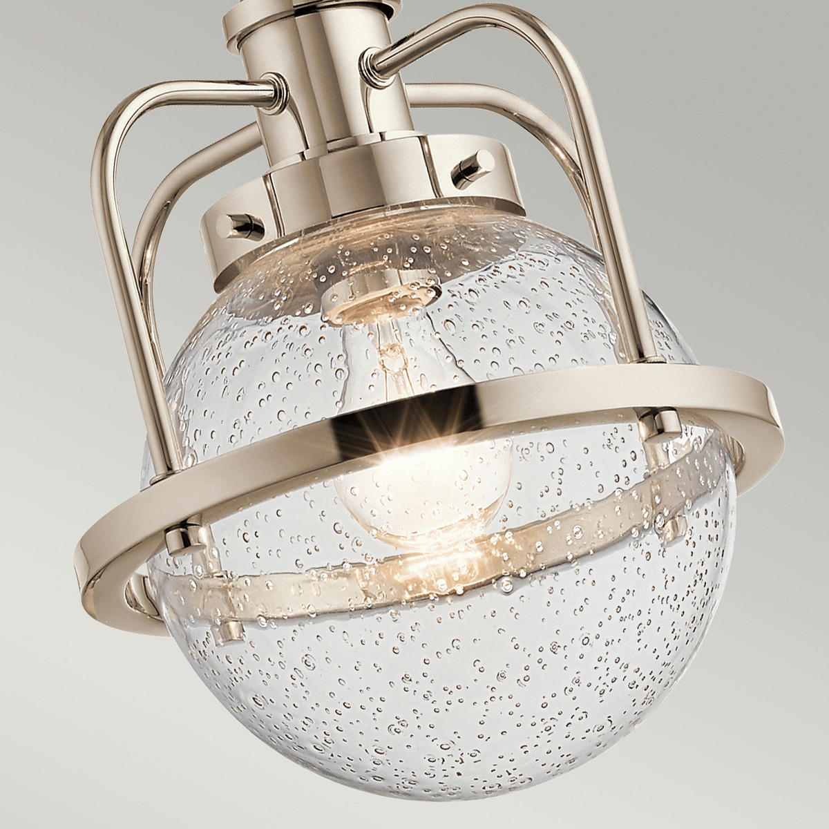 HÄNGELEUCHTE 24/37.6 cm    - Nickelfarben, Konventionell, Glas/Metall (24/37.6cm) - Elstead Lighting