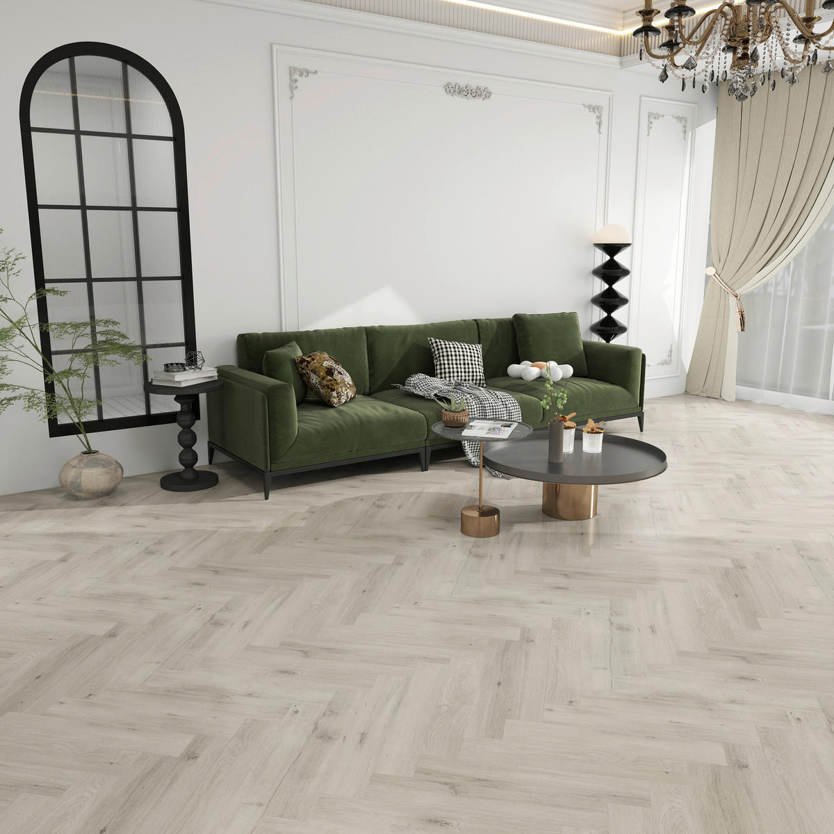 Pardoseală De Vinil per  m² - stejar gri, Basics, plastic/piatră (23/128/0.57cm) - Econfloor