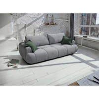 ROZKLÁDACÍ POHOVKA, plast, textil, kompozitní dřevo, šedá - šedá/černá, Moderní, kompozitní dřevo/textil (254/69-93/116cm) - Livetastic