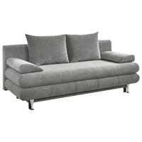 SCHLAFSOFA  mit Webstoff Grau  - Taupe/Edelstahlfarben, KONVENTIONELL, Kunststoff/Textil (190/93/92cm) - Carryhome