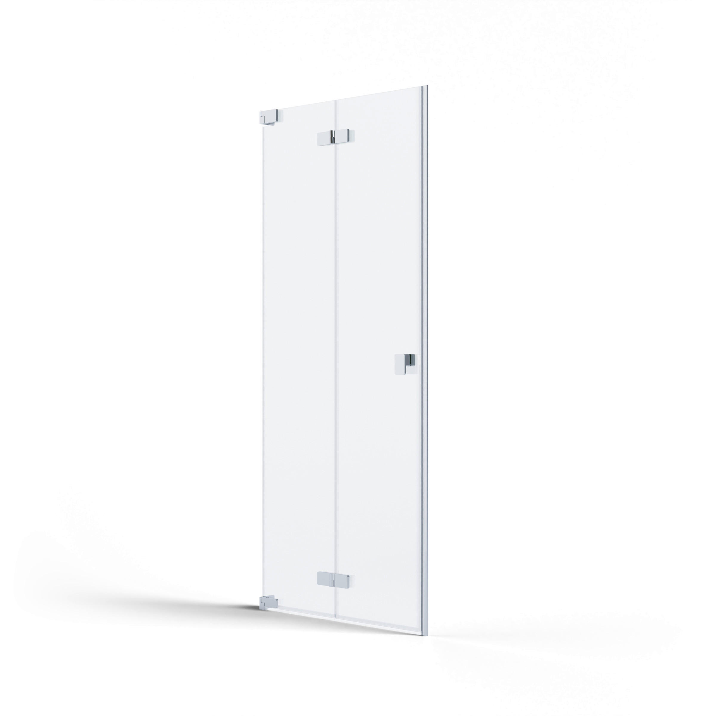 DUSCHTÜR Chromfarben  100/200 cm  - Chromfarben, MODERN, Glas/Metall (100/200cm) - Schöner Wohnen