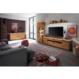WOHNWAND  in Eichefarben  300/204/50 cm  - Eichefarben/Anthrazit, Natur, Glas/Holz (300/204/50cm) - Linea Natura