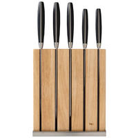 MESSERBLOCK 6-teilig  - Hellbraun/Schwarz, Basics, Holz/Kunststoff - Homeware Profession.
