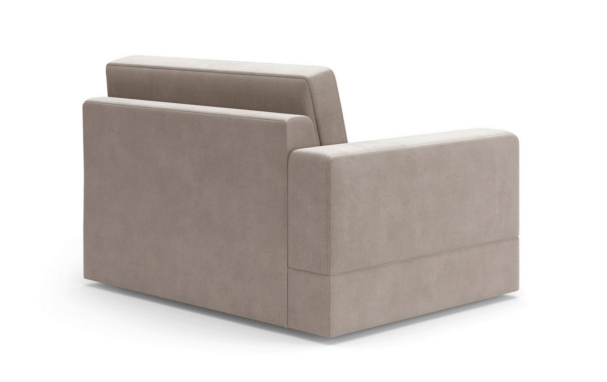 SOFAELEMENT FABIO E Flachgewebe Greige  - Greige/Schwarz, MODERN, Kunststoff/Textil (132/87/108cm) - Sit & More