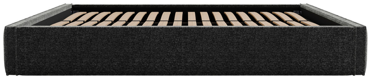 POLSTERBETT 140/200 cm,  in Anthrazit, Lattenrost, Bettkasten,  - Anthrazit/Schwarz, Design, Holz/Textil (140/200cm) - Chameo