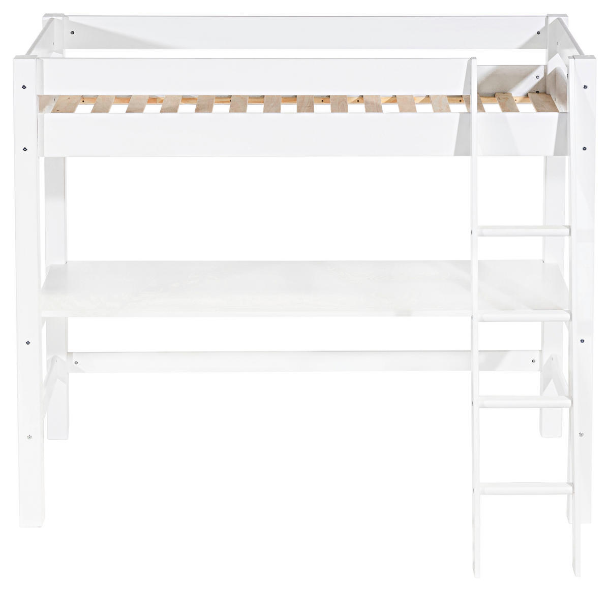 Pat Înalt 90/200 cm  - alb/culoare natur, Lifestyle, lemn (90/200cm) - MID.YOU