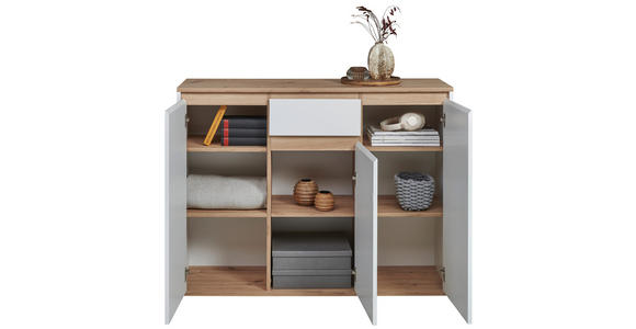 SIDEBOARD  in 120/93/38 cm  - Schwarz/Weiß, MODERN, Holzwerkstoff/Kunststoff (120/93/38cm) - Carryhome