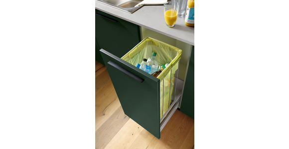 EINBAUKÜCHE   - Dunkelgrün, Design, Holzwerkstoff - Novel