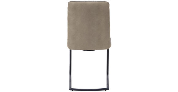 SCHWINGSTUHL in Stahl Flachgewebe - Beige/Schwarz, Design, Textil/Metall (48/91/62cm) - Dieter Knoll