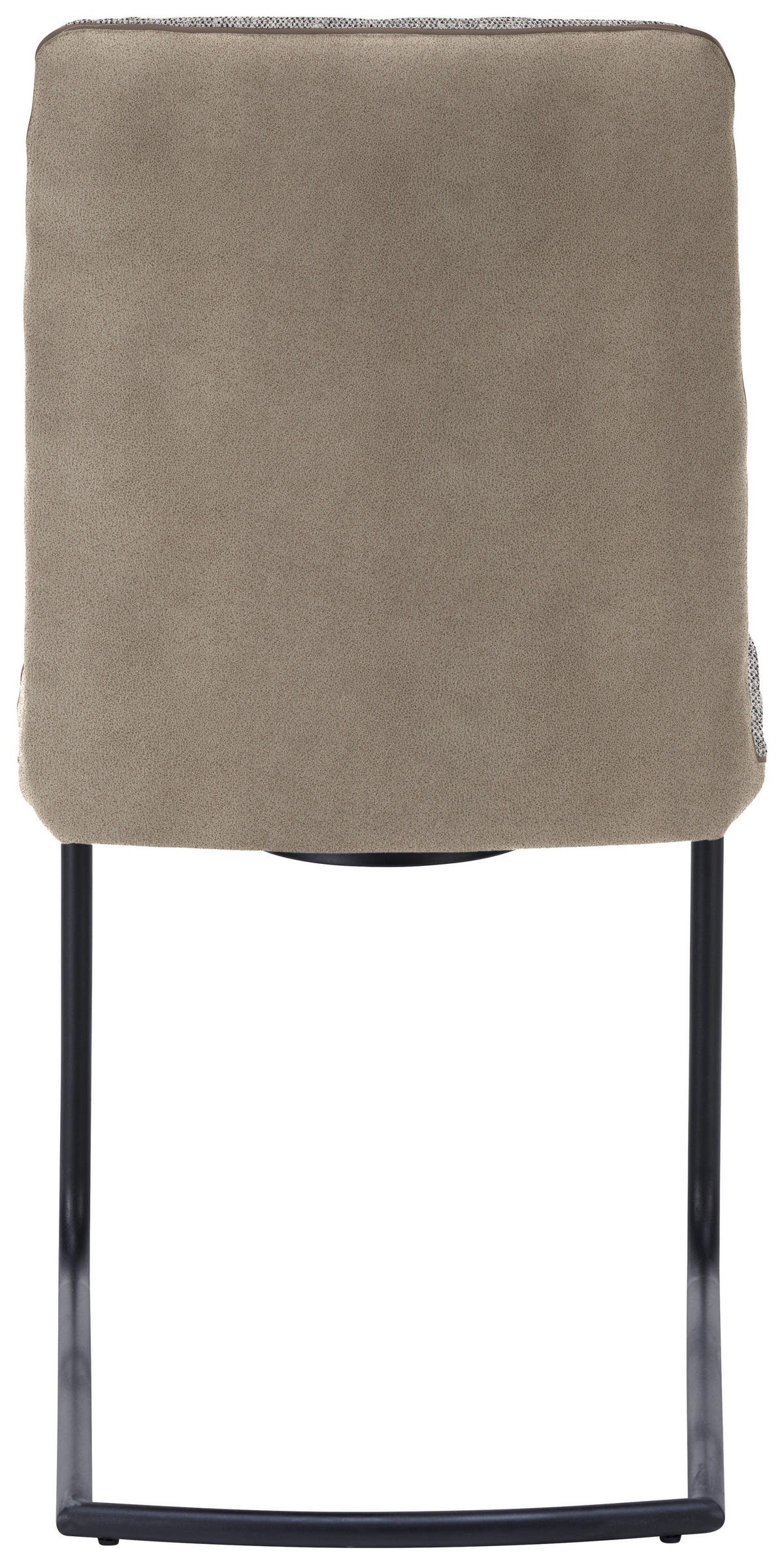 SCHWINGSTUHL  in Stahl Flachgewebe  - Beige/Schwarz, Design, Textil/Metall (48/91/62cm) - Dieter Knoll