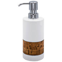 Dozator De Săpun lemn, ceramică  - maro/alb, Basics, ceramică/lemn (7/13/7cm) - Sadena