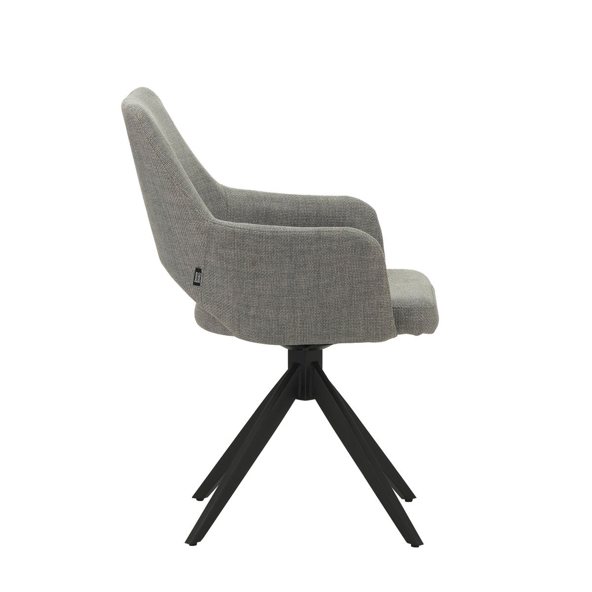STOLIČKA, 54,5/85/61,5 cm - čierna/sivá, Modern, kov/textil (54,5/85/61,5cm) - MID.YOU