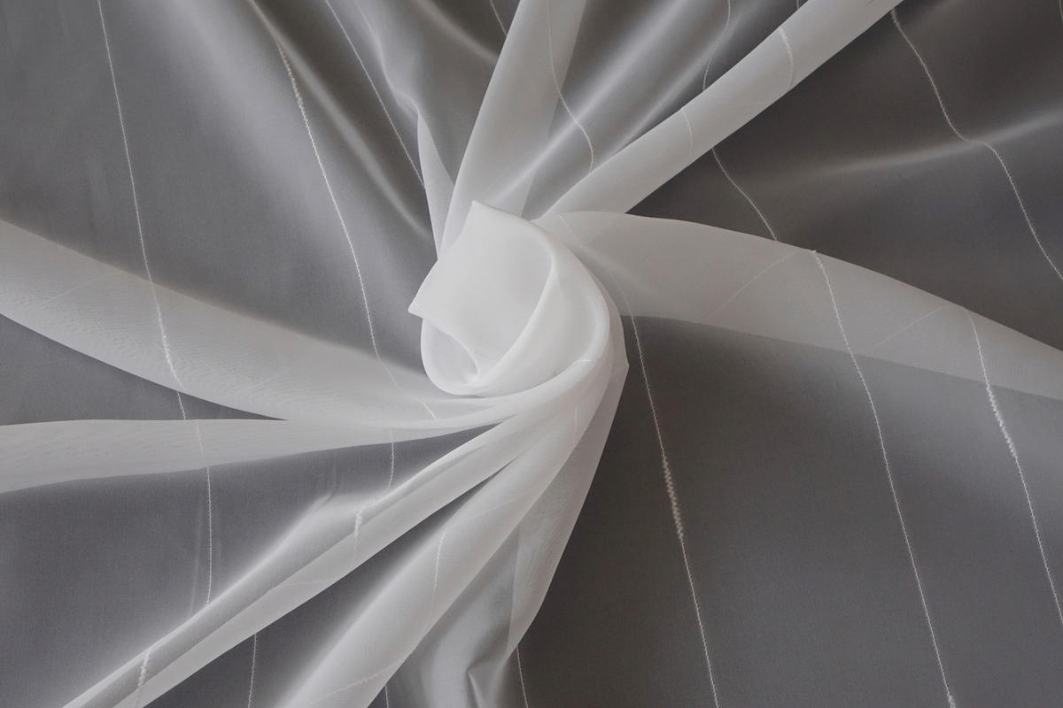 Perdea Tip Plasă  - alb, Basics, textil (300cm)