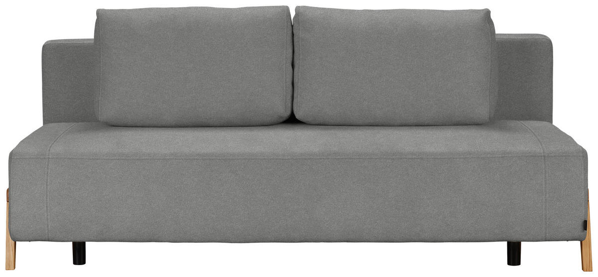 SCHLAFSOFA in Textil Grau  - Naturfarben/Grau, Design, Holz/Textil (211/88/102cm) - Niels Andersson