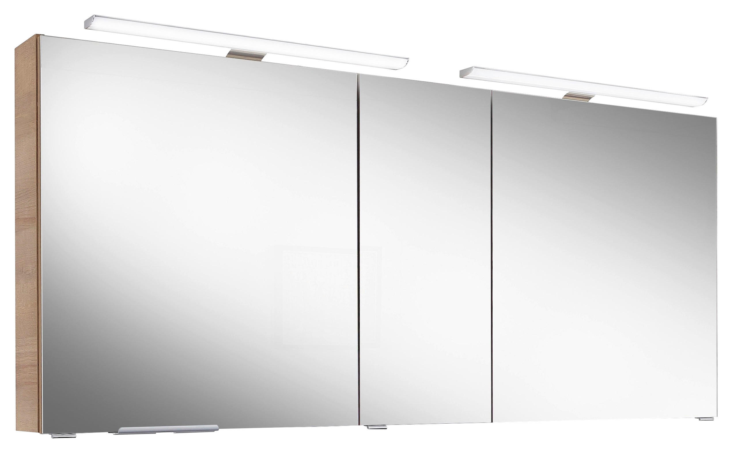 SPIEGELSCHRANK 150/70,3/17 cm  - Eichefarben, LIFESTYLE, Glas/Holzwerkstoff (150/70,3/17cm) - Sadena