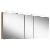 SPIEGELSCHRANK 150/70,3/17 cm  - Eichefarben, LIFESTYLE, Glas/Holzwerkstoff (150/70,3/17cm) - Sadena