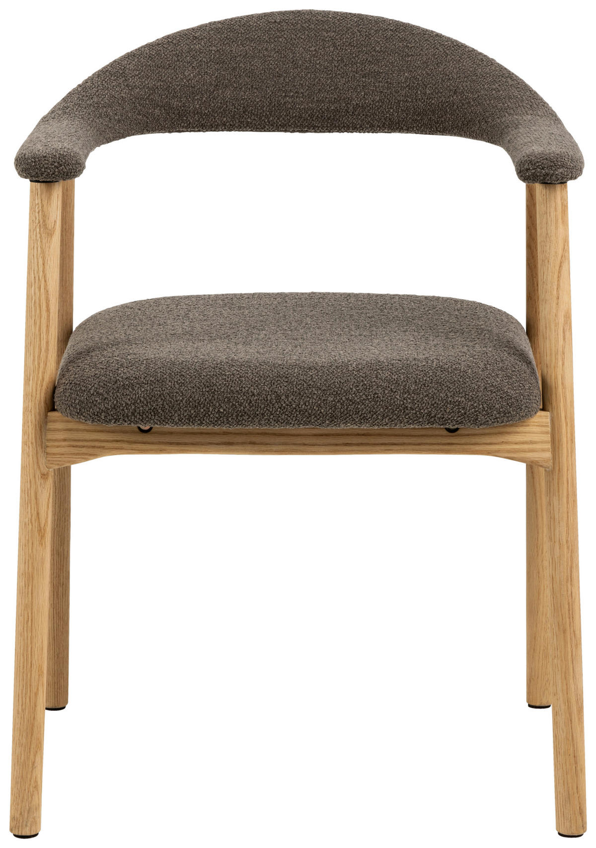 ARMLEHNSTUHL  in Bouclé  - Taupe/Eichefarben, Design, Holz/Textil (56/75,5/54cm) - MID.YOU