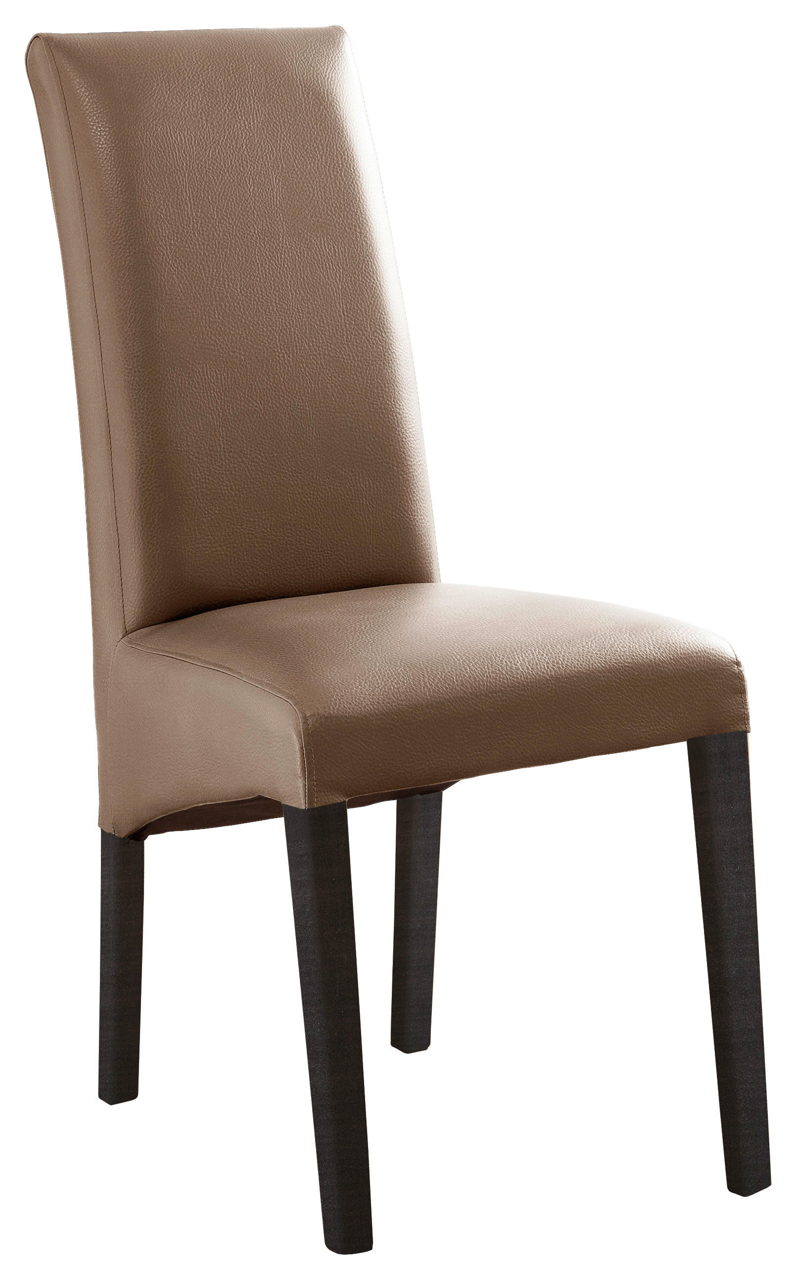 STUHL  Beinauswahl, Stoffauswahl Lederlook  Cappuccino, Buche Kolonial  - Buche Kolonial/Cappuccino, Konventionell, Holz/Textil (47/102/57cm) - Carryhome