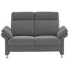 2-SITZER-SOFA in Flachgewebe Grau  - Alufarben/Grau, Modern, Textil/Metall (156/103/89cm) - Pure Home Comfort