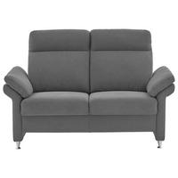 2-SITZER-SOFA in Flachgewebe Grau  - Alufarben/Grau, MODERN, Textil/Metall (156/103/89cm) - Pure Home Comfort