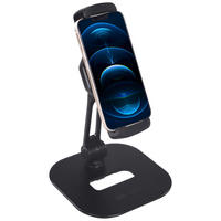 HANDYHALTERUNG Metall, Kunststoff Schwarz  - Schwarz, MODERN, Kunststoff/Metall (15/19cm) - MID.YOU