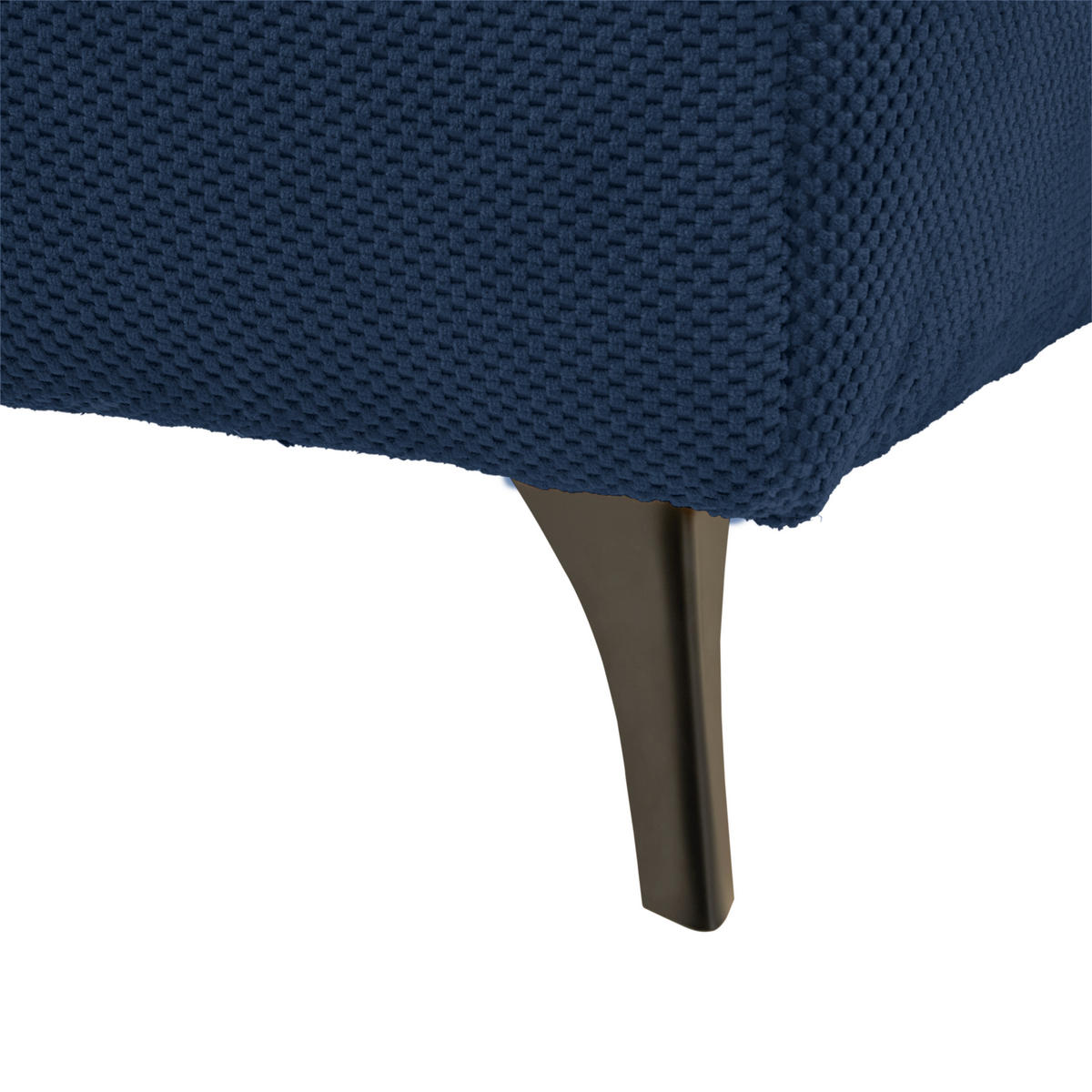 HÖRNSOFFA i struktur, plysch mörkblå  - svart/mörkblå, Design, metall/textil (287/197cm) - Livetastic