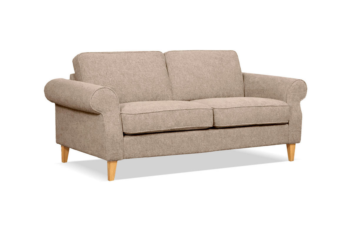 2-SITZER-SOFA NAOMI Hellbraun  - Hellbraun, Design, Textil (194/82/91cm) - Livetastic