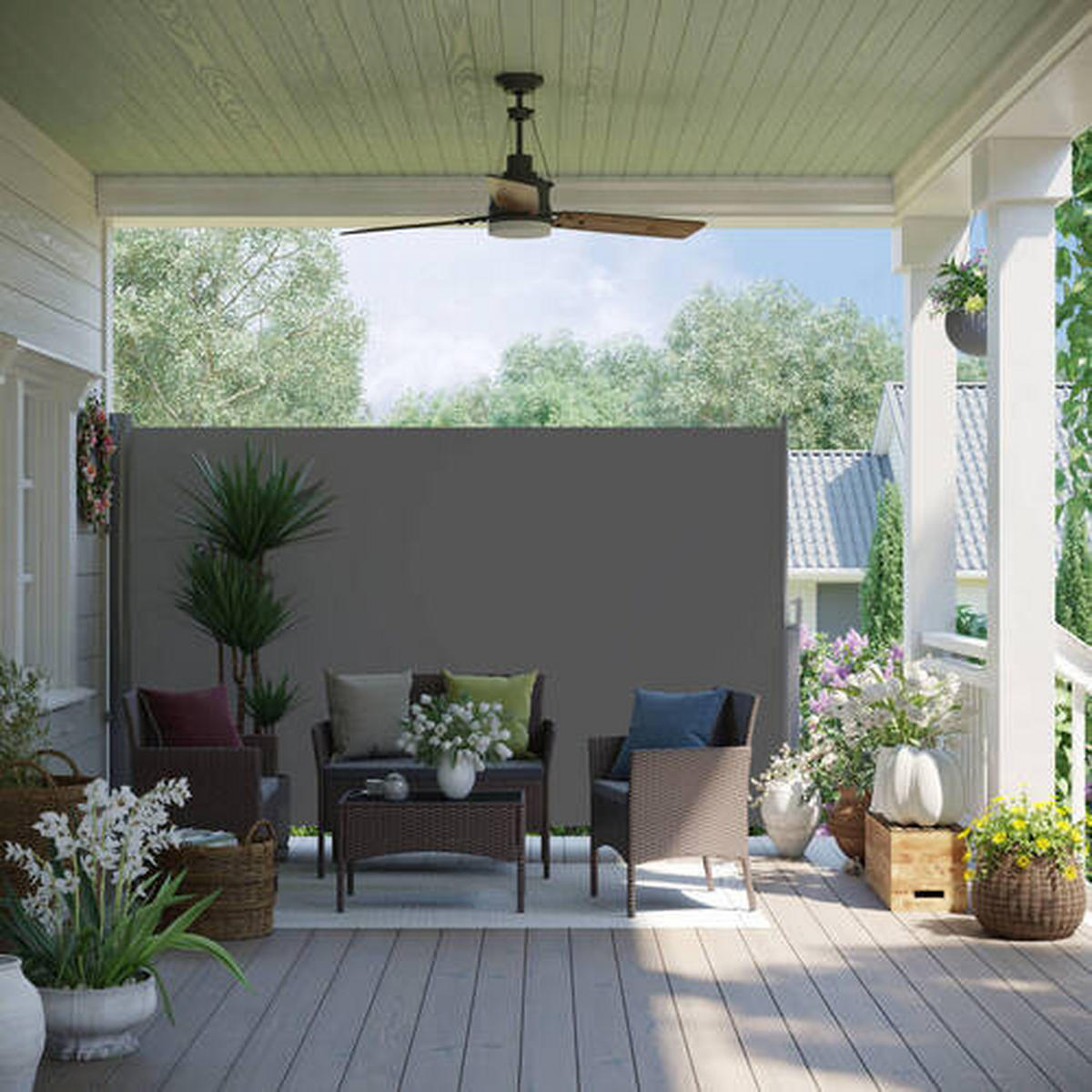 MARKISE - Grau, Basics, Textil/Metall (350/200cm) - Modante