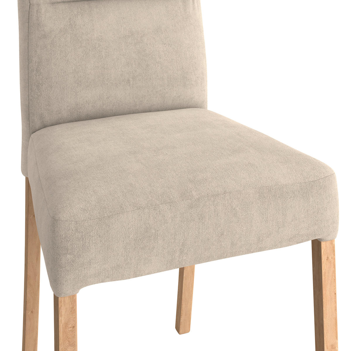 STUHL - Eichefarben/Beige, KONVENTIONELL, Holz/Textil (43/91/58cm) - Livetastic