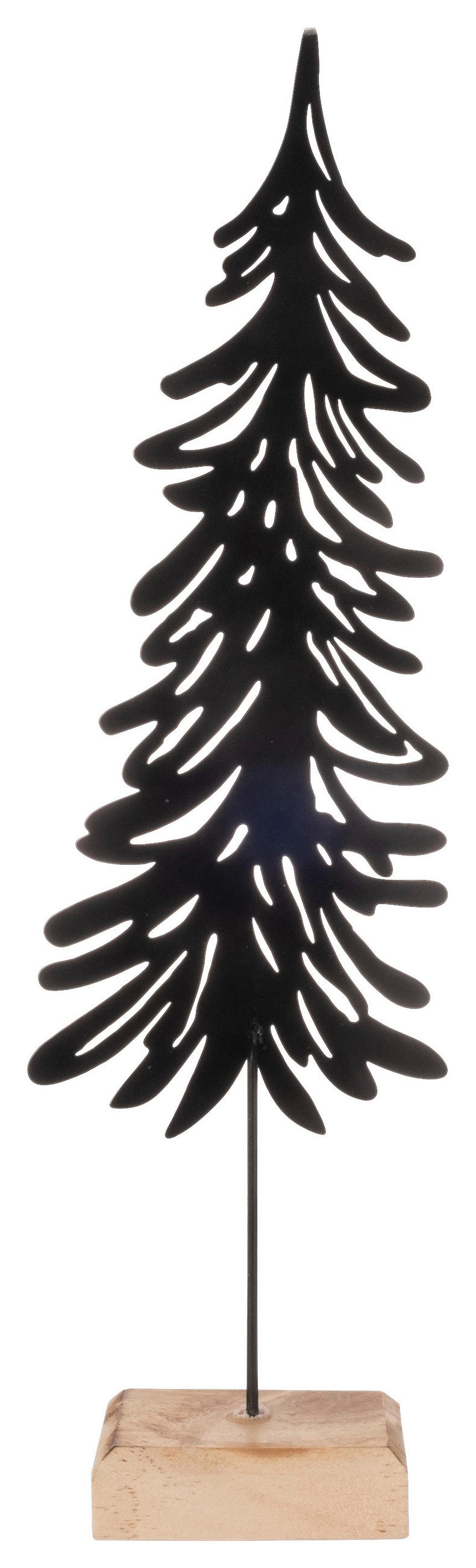 DEKOBAUM - Schwarz, Natur, Holzwerkstoff/Metall (10/5/35cm)