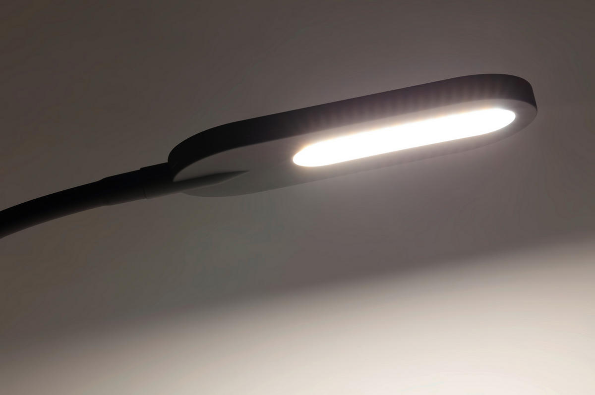 STOLNÍ LED LAMPA, dotykový stmívač, 37,5/15/43,5 cm - černá, Basics, kov/plast (37,5/15/43,5cm) - Novel