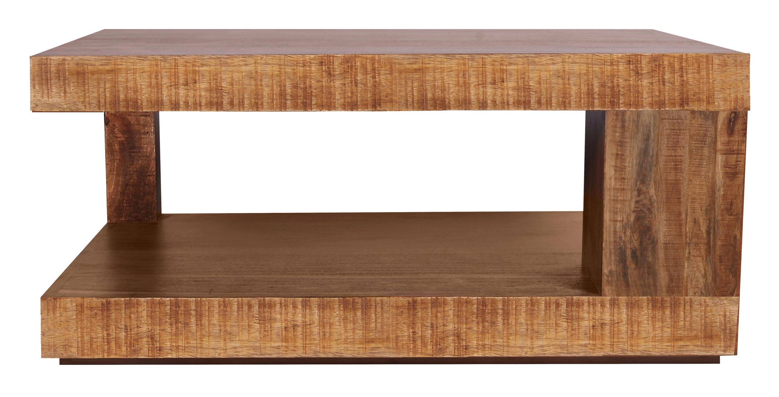 COUCHTISCH Mangoholz massiv 90/60/40 cm rechteckig Naturfarben  - Naturfarben, Design, Holz (90/60/40cm) - Livetastic