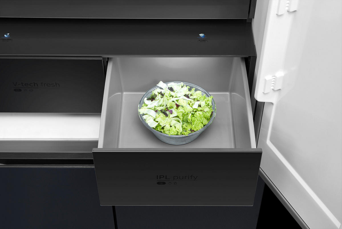 MULTIDÖRR MDRM706BIE70  - svart, Basics, metall/glas (83,3/191/60cm) - Midea