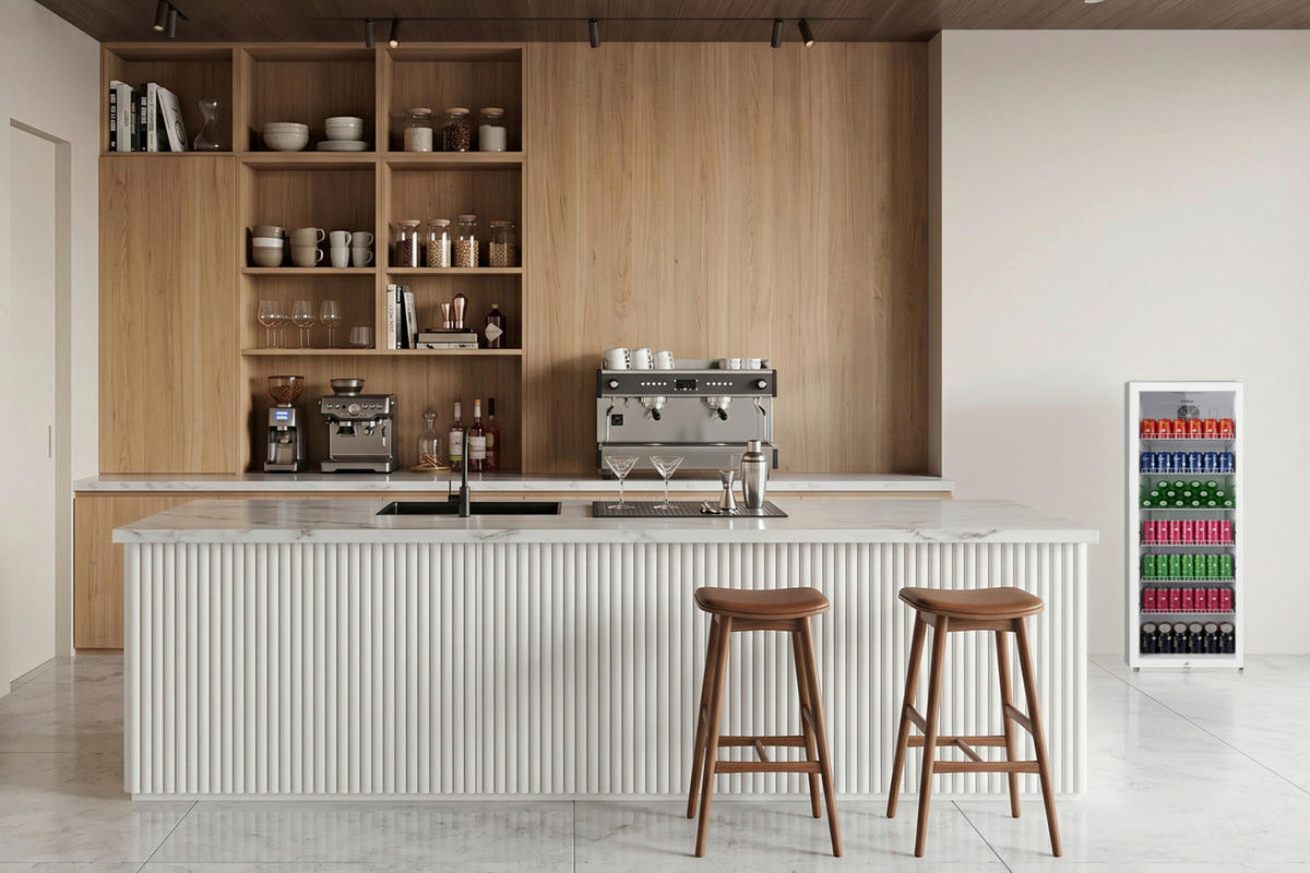 GETRÄNKEKÜHLSCHRANK 54,5/141/54 cm  - Weiß, Basics, Glas/Metall (54,5/141/54cm) - Amica