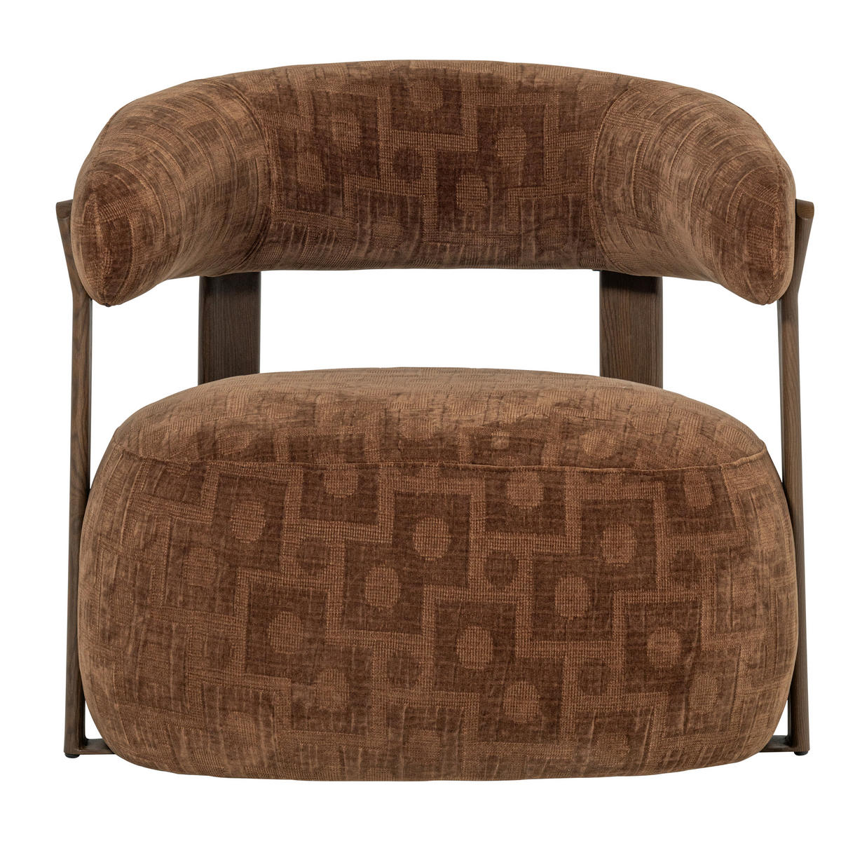 SESSEL in Webstoff Braun  - Schwarz/Braun, MODERN, Holz/Kunststoff (82/78/73cm) - Livetastic