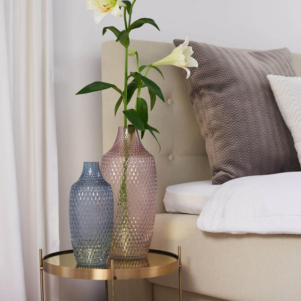 VASE 40,00 cm  - Violett, Basics, Glas (17/40cm) - Leonardo