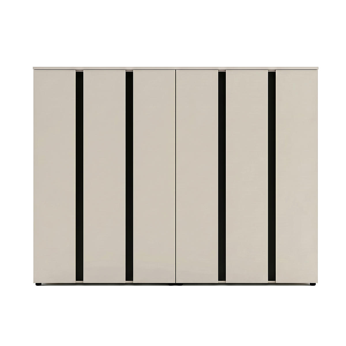 DREHTÜRENSCHRANK 242/184/52 cm,  in Kaschmir, 6 Tür(en)  - Kaschmir, ROMANTIK / LANDHAUS, Holzwerkstoff (242/184/52cm) - Livetastic