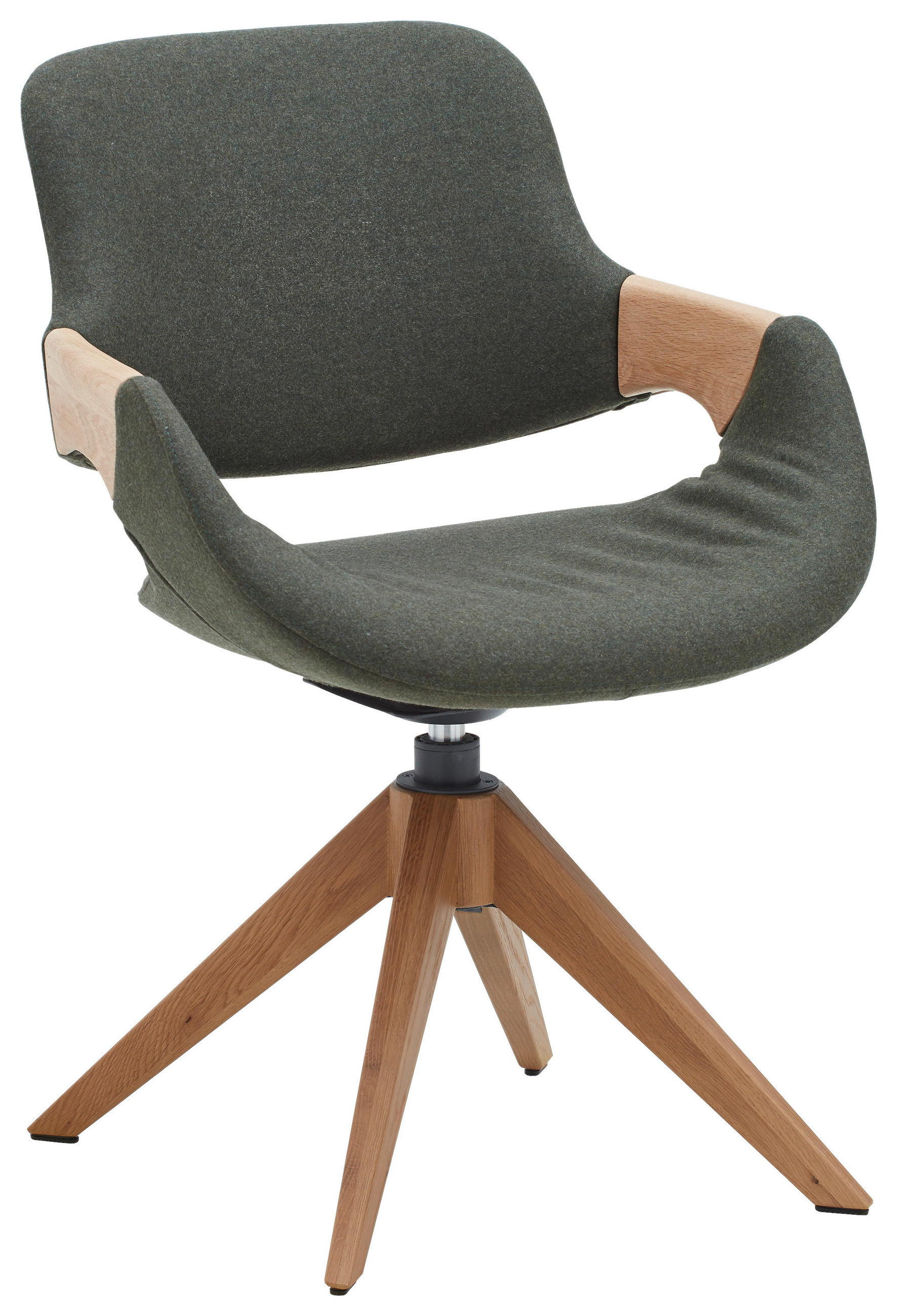 ARMLEHNSTUHL in Holz, Textil Grau, Eichefarben  - Eichefarben/Grau, Natur, Holz/Textil (60/88/59cm) - Valnatura